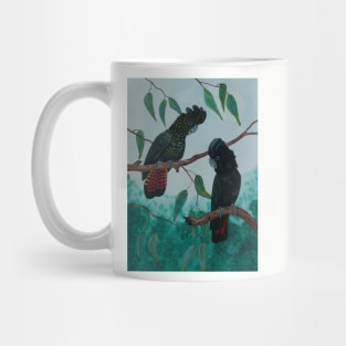 Black cockatoos bird art cockatoo painting Mug